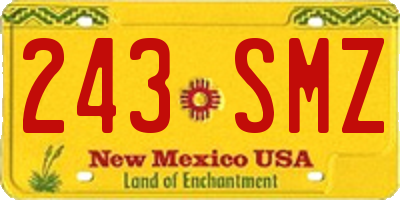 NM license plate 243SMZ