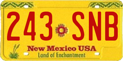 NM license plate 243SNB