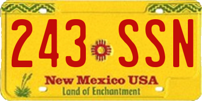 NM license plate 243SSN