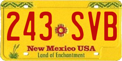 NM license plate 243SVB