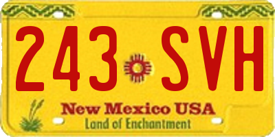 NM license plate 243SVH