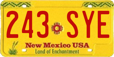 NM license plate 243SYE