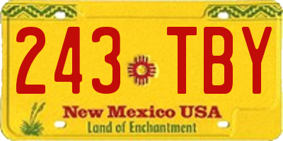 NM license plate 243TBY