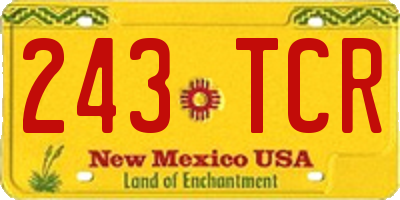 NM license plate 243TCR