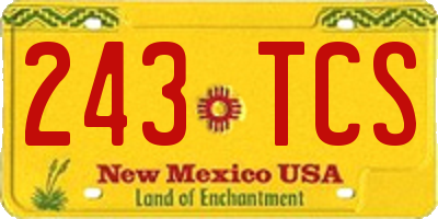 NM license plate 243TCS