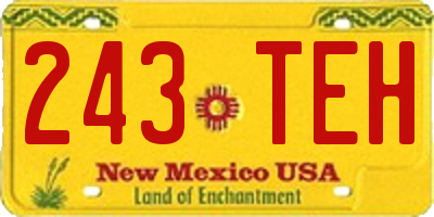 NM license plate 243TEH