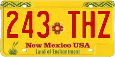NM license plate 243THZ
