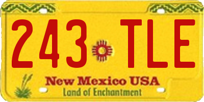 NM license plate 243TLE
