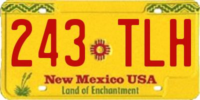 NM license plate 243TLH