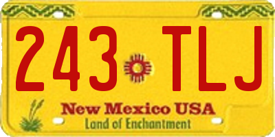 NM license plate 243TLJ