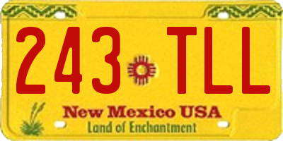 NM license plate 243TLL