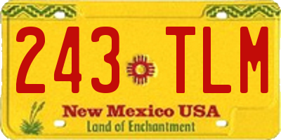NM license plate 243TLM