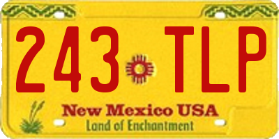NM license plate 243TLP