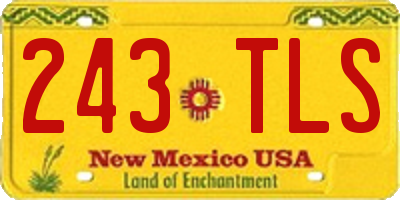 NM license plate 243TLS