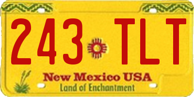 NM license plate 243TLT