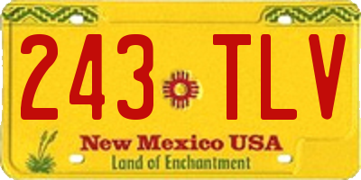 NM license plate 243TLV