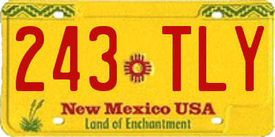 NM license plate 243TLY