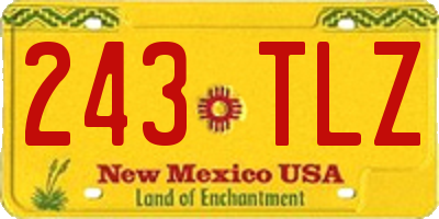 NM license plate 243TLZ