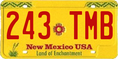 NM license plate 243TMB