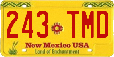 NM license plate 243TMD