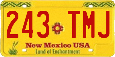 NM license plate 243TMJ
