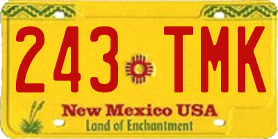 NM license plate 243TMK