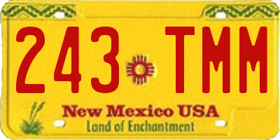 NM license plate 243TMM