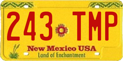 NM license plate 243TMP