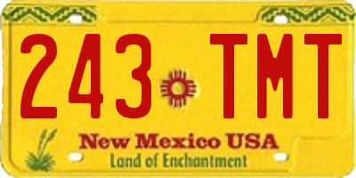 NM license plate 243TMT