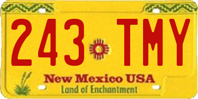 NM license plate 243TMY