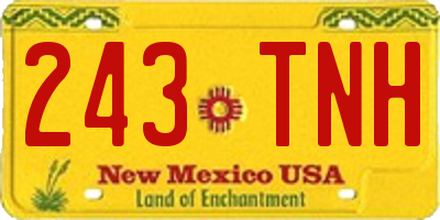 NM license plate 243TNH