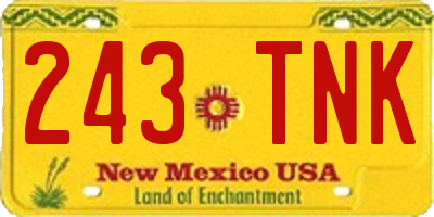 NM license plate 243TNK