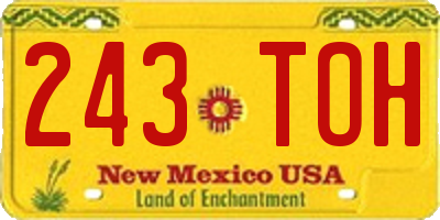 NM license plate 243TOH