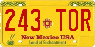 NM license plate 243TOR