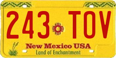 NM license plate 243TOV