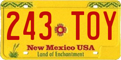 NM license plate 243TOY