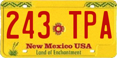 NM license plate 243TPA