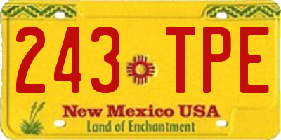 NM license plate 243TPE