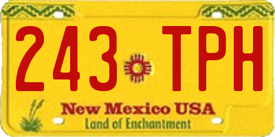NM license plate 243TPH