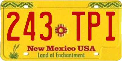 NM license plate 243TPI