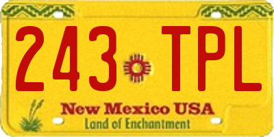 NM license plate 243TPL