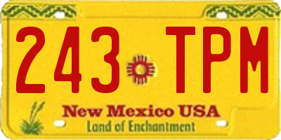 NM license plate 243TPM