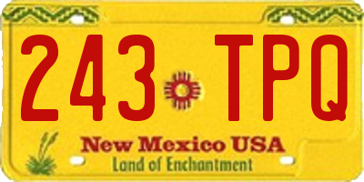 NM license plate 243TPQ