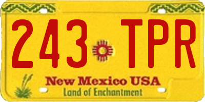 NM license plate 243TPR