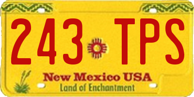 NM license plate 243TPS