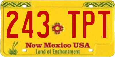 NM license plate 243TPT