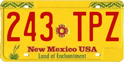 NM license plate 243TPZ