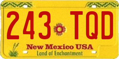 NM license plate 243TQD