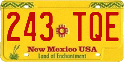 NM license plate 243TQE