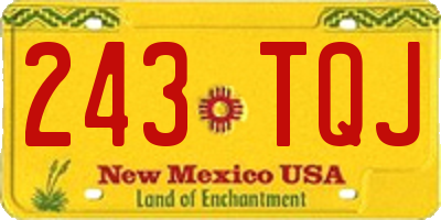 NM license plate 243TQJ
